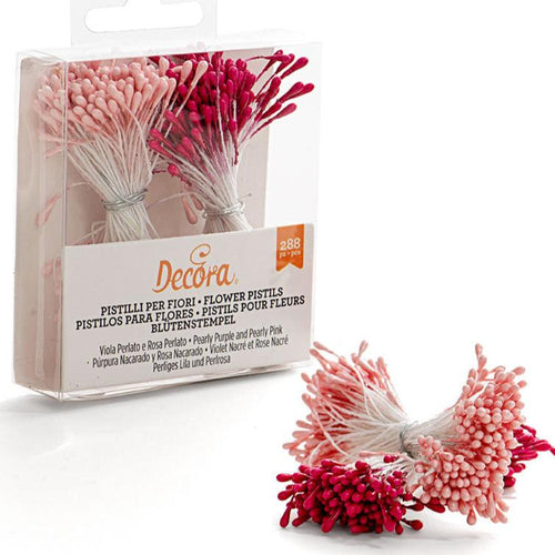 Pearl Pale Pink/ Pearl Dark Pink Stamens 288pcs