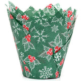 Holly Christmas Tulip Cases Pk 36 HOM