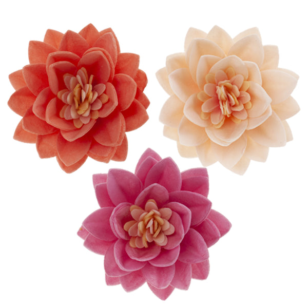 3 Colours Lotus Wafer Flower 7cm