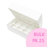 12s / 24s White Cupcake Boxes (No Window) (Bulk Pk 25)