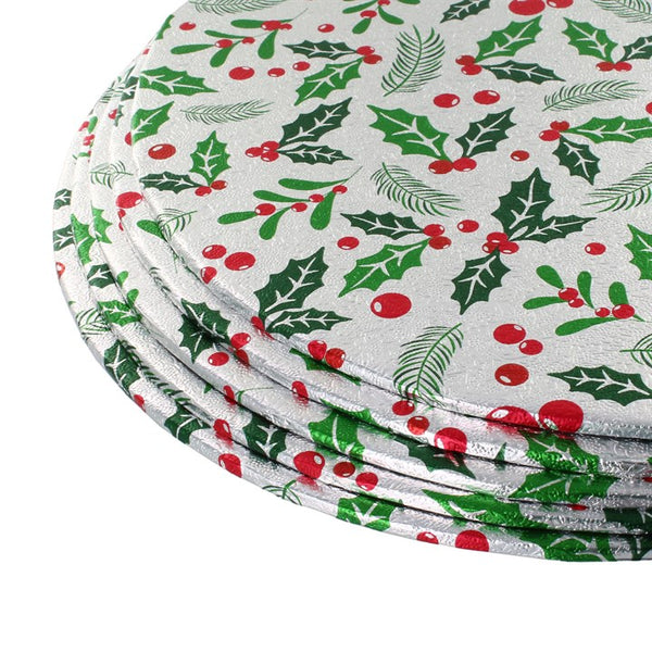 CREATE A CAKE - Modern Holly 10" Double Thick Card