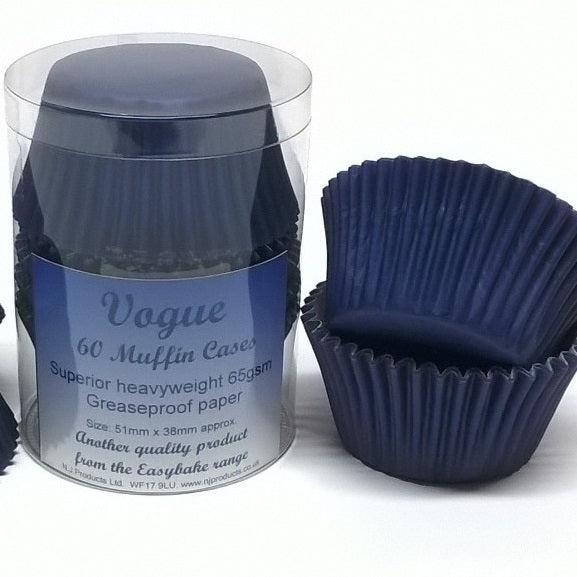 Navy Muffin Cases Pk 60