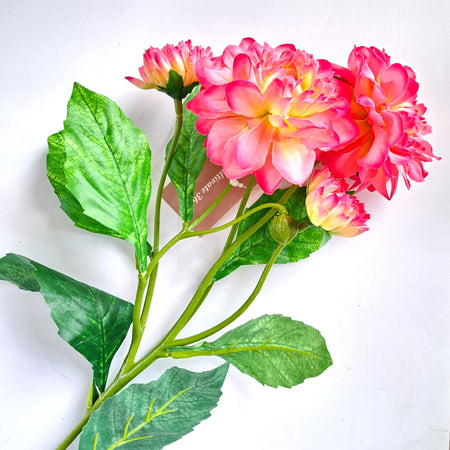 61cm Rose & Bud Pale Pink