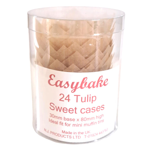 Mini Caramel Tulip Cases Pk 24 Easybake