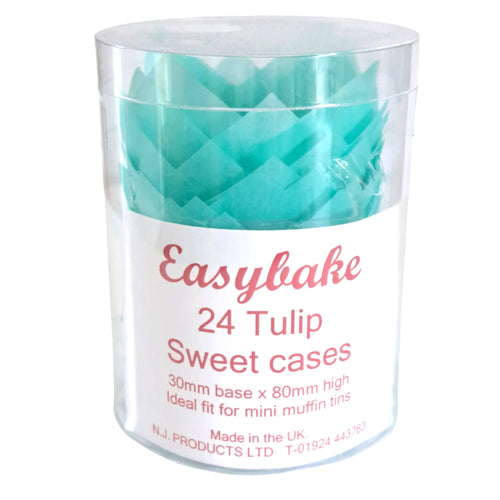 Mini Mint Tulip Cases Pk 24 Easybake