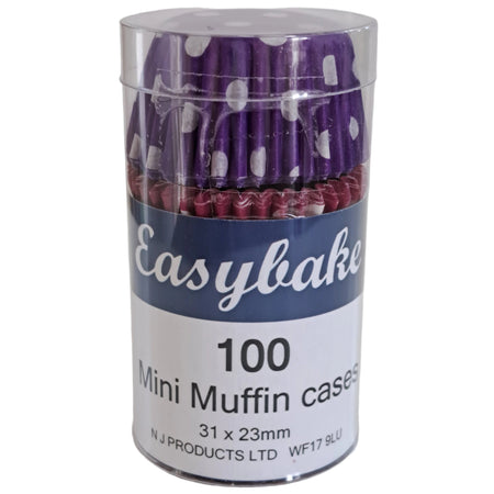 Easybake Deep Pink Mini Muffin Pk 100