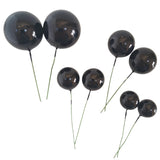 SUGAR SISTERS - Black Shiny Cake Balls Pk 8