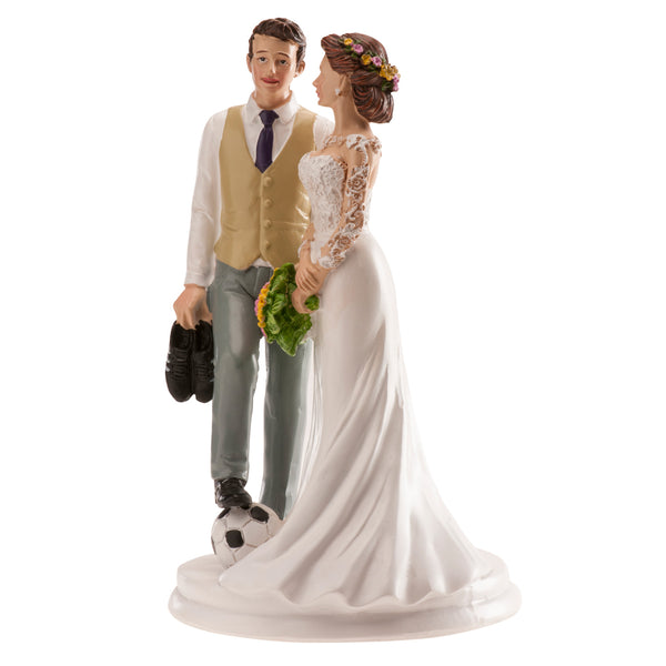 Wedding Couple With Football 20cm