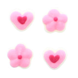 Pink Mini Heart Sugar Decorations Pk 24