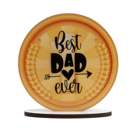 Best Dad Ever Gold Foiled Cake Topper