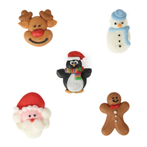 Christmas Friends Sugar Decorations Pk 200