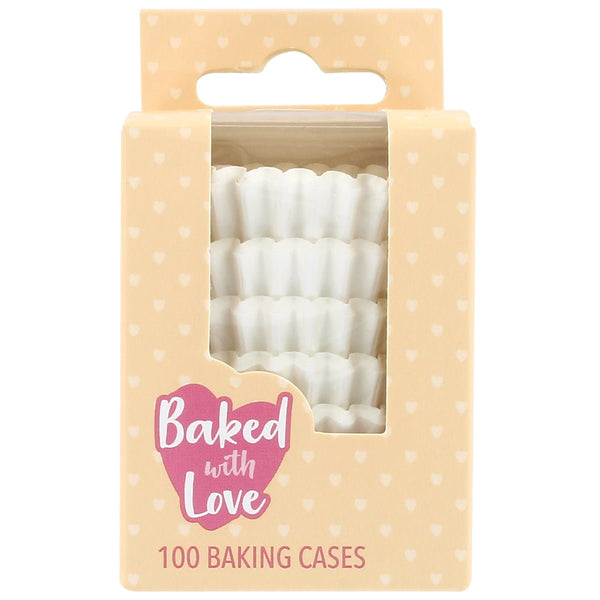 Mini Cupcake Cases  100k White