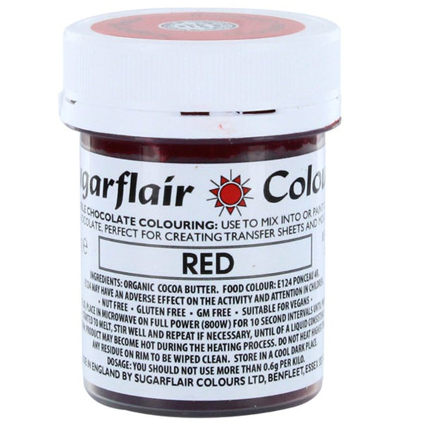 Sugarflair Chocolate Colouring Red 35g