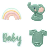 Baby Green Sugar Decorations Pk 12