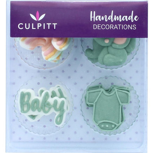 Baby Green Sugar Decorations Pk 12