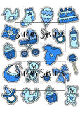 Baby Boy Edible Stickers - (19 Decals)