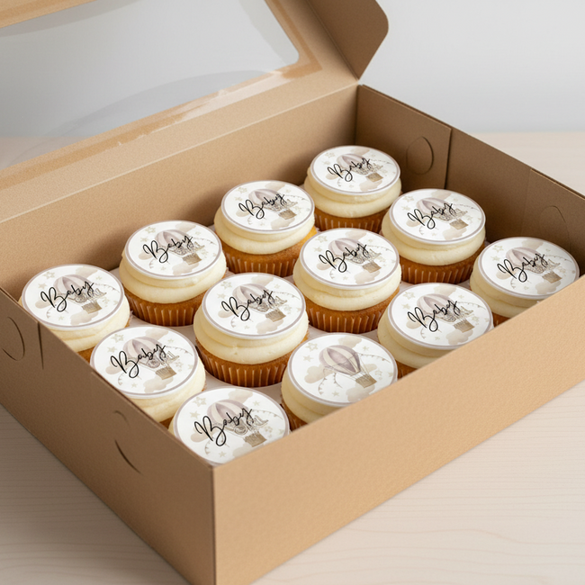 Baby Girl Neutral Edible Toppers - (20 Toppers)