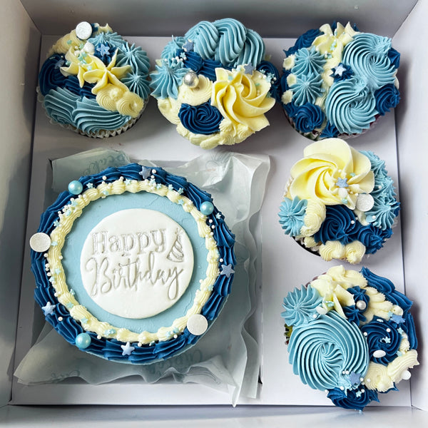 SUGAR SISTERS - Bento Box Set (Mini Cake & 5 Cupcakes)