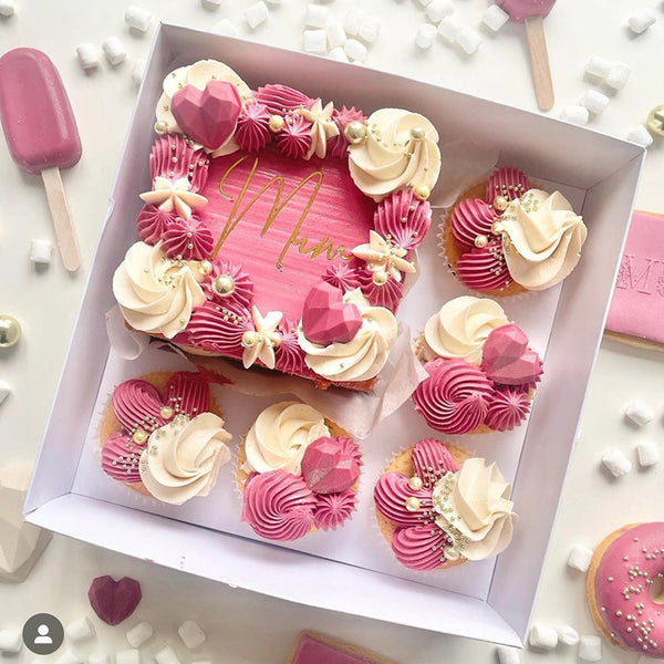 SUGAR SISTERS - Bento Box Set (Mini Cake & 5 Cupcakes)