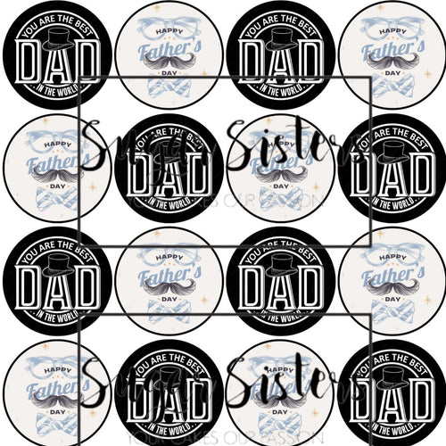 Best Dad Edible Toppers - (20 Toppers)