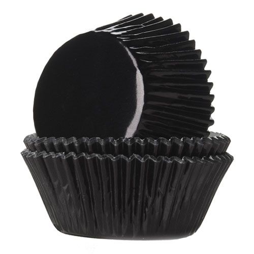 Black  Foil Cupcake Cases Pk 24