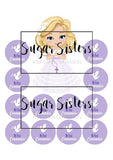 Blond Communion Girl Edible Decal - (1 Image 6.5