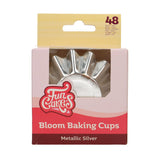 Silver Foil Bloom Baking Cups Pk 48