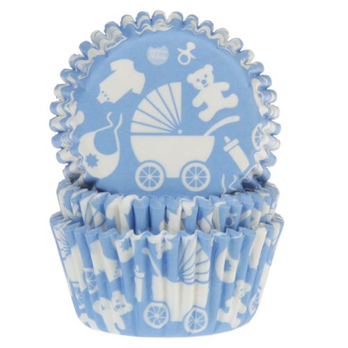 Baby Blue Cupcake Cases Pk 50 HOM