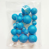 SUGAR SISTERS - Blue Glitter Cake Balls Pk 20