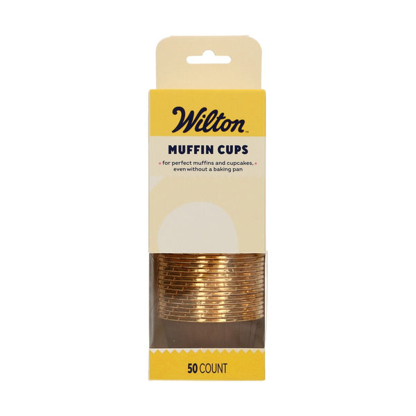 Baking cups Brown & Gold Pk 50 - WILTON