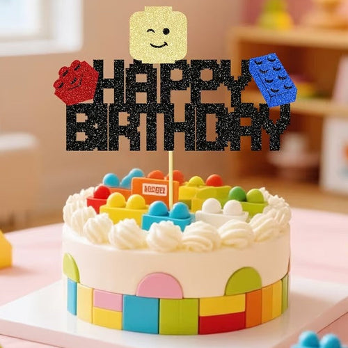 SUGAR SISTERS - Building Blocks Cake Topper