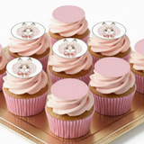 Bunny with Pink Bow Edible Toppers - (20 Toppers)