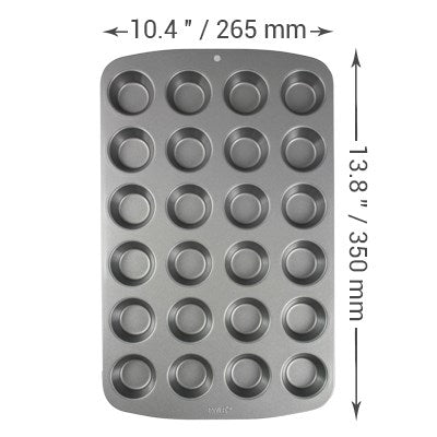 Non Stick 24 Cup Mini Cupcake Tin (35 x 26.5 x 2cm / 13.8 x 10.4 x 0.8”)