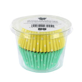 Cupcake Cases Green/Yellow Dot Pk 50