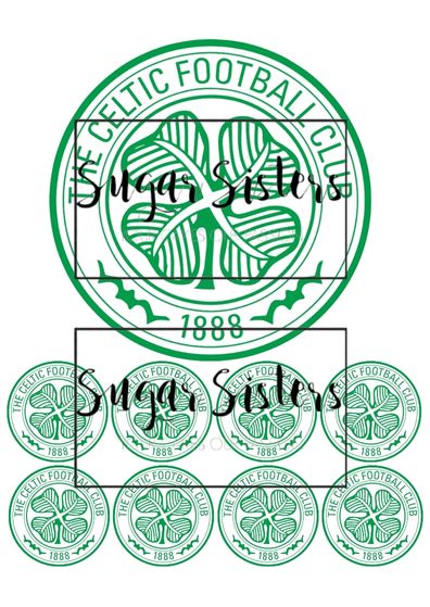 Celtic  Edible Topper - (1 x 6" Disc ) (8 x 2" Discs)