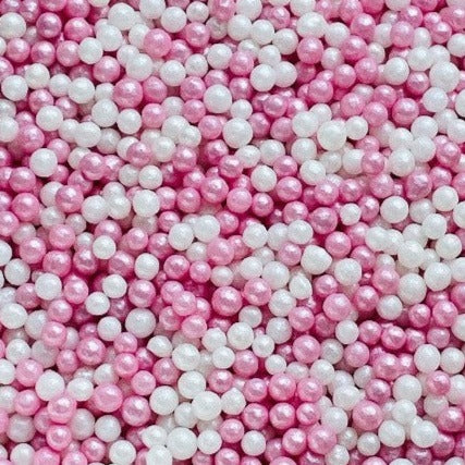 SUGAR SISTERS - Glimmer Pearls Pink  Lrg 7mm  80g