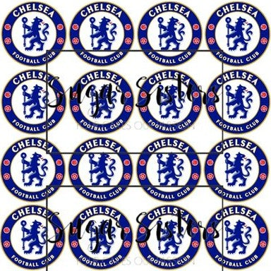 Chelsea Edible Toppers - (20 Toppers)