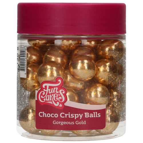 FUNCAKES - Metallic Gold Choco Crispy Balls 130g