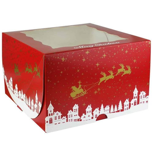 Red Christmas Box 10"