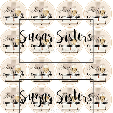 Red Haired Communion Girl Edible Decal - (1 Image 6.5" tall )