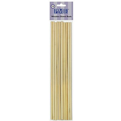 PME Wooden Dowel Rods x12