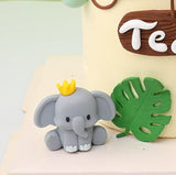 Cute Elephant with Gold Crown  Cake Decoration  DECO-CAKE