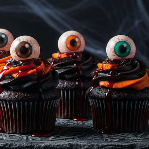 Halloween Eyes  Edible Toppers - (20 Toppers)
