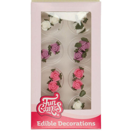 Assorted Flowers Edible Toppers - (20 Toppers)