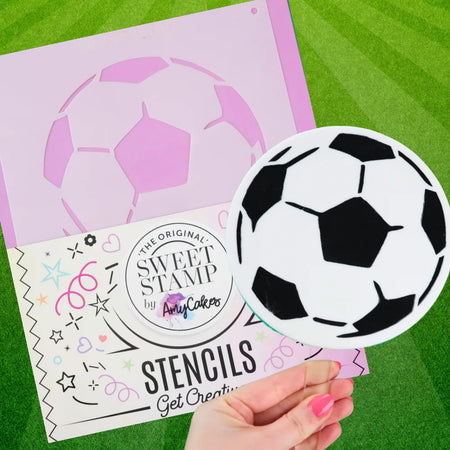 Football Print  Stencil - Sweet Stamp