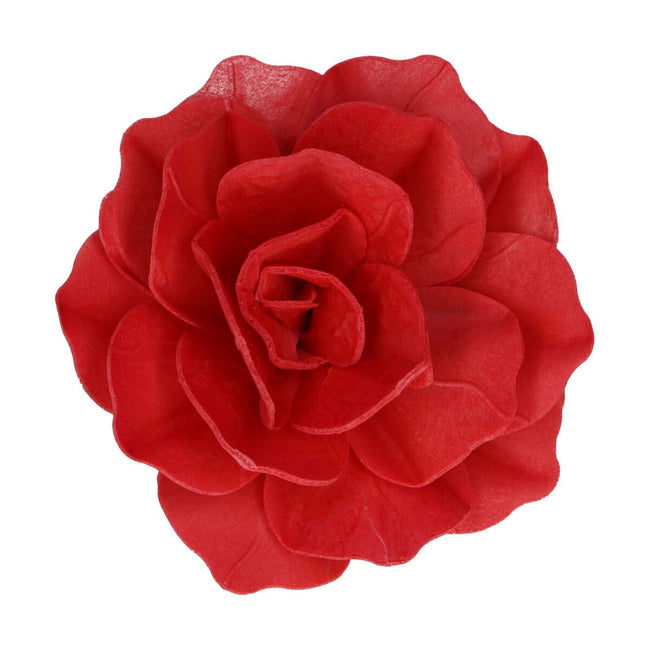 Wafer Flowers Deluxe Rose Pastella Red Pk 1
