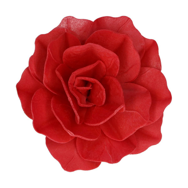 Wafer Flowers Deluxe Rose Pastella Red Pk 1