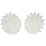 Wafer Flowers Deluxe Pom Pom/Daisy White Pk 12