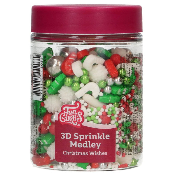 Christmas Wishes Sprinkle Medley 70g - FUNCAKES