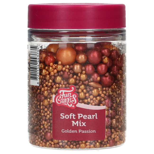 Golden Passion Luxury Soft Pearls Mix 80g - FUNCAKES